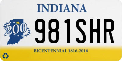IN license plate 981SHR