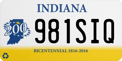 IN license plate 981SIQ