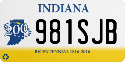 IN license plate 981SJB