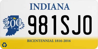 IN license plate 981SJO