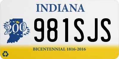 IN license plate 981SJS