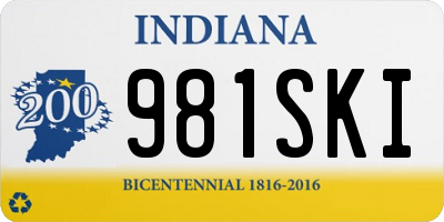 IN license plate 981SKI