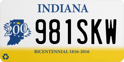 IN license plate 981SKW