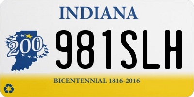 IN license plate 981SLH