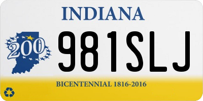 IN license plate 981SLJ