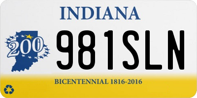 IN license plate 981SLN