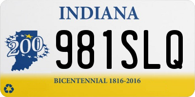 IN license plate 981SLQ