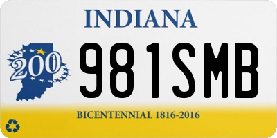 IN license plate 981SMB