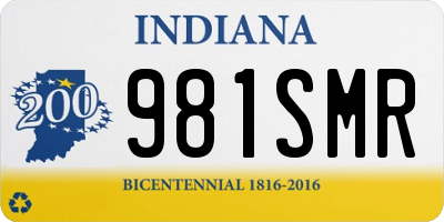 IN license plate 981SMR