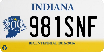 IN license plate 981SNF