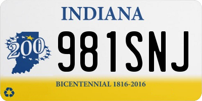 IN license plate 981SNJ