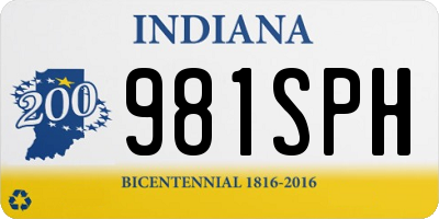 IN license plate 981SPH