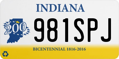 IN license plate 981SPJ