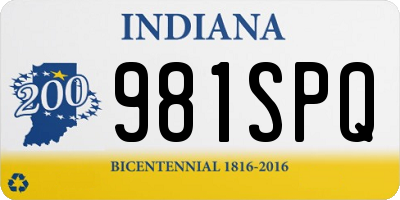 IN license plate 981SPQ