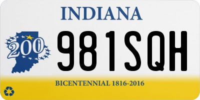 IN license plate 981SQH