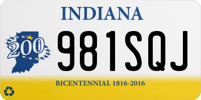 IN license plate 981SQJ