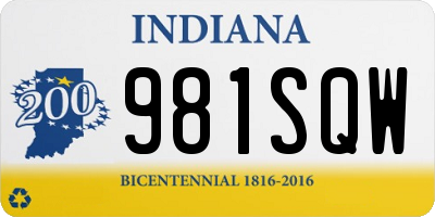 IN license plate 981SQW