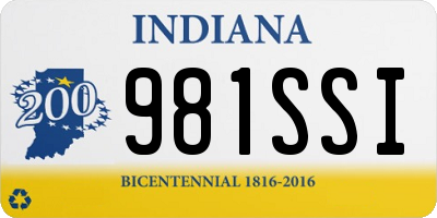 IN license plate 981SSI