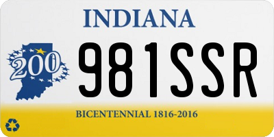 IN license plate 981SSR