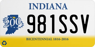 IN license plate 981SSV