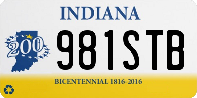 IN license plate 981STB