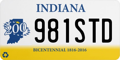 IN license plate 981STD