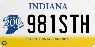 IN license plate 981STH