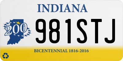 IN license plate 981STJ