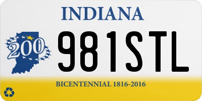 IN license plate 981STL