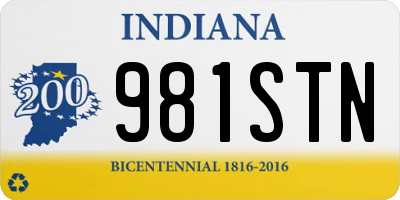 IN license plate 981STN