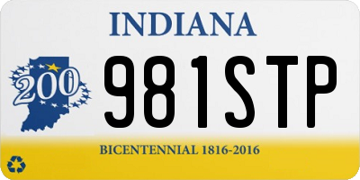 IN license plate 981STP