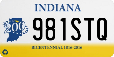 IN license plate 981STQ