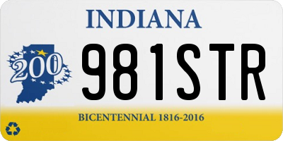 IN license plate 981STR