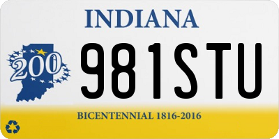 IN license plate 981STU