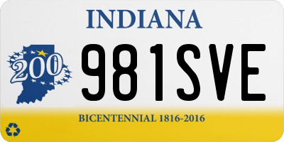 IN license plate 981SVE