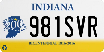 IN license plate 981SVR