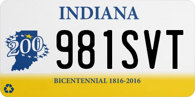 IN license plate 981SVT