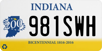 IN license plate 981SWH