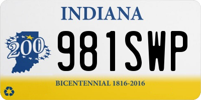 IN license plate 981SWP