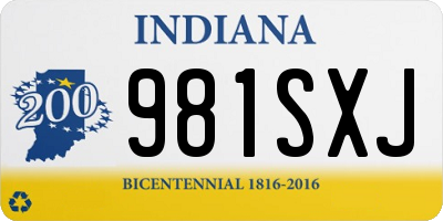 IN license plate 981SXJ