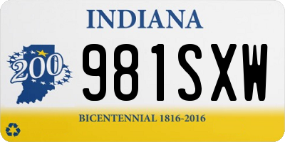 IN license plate 981SXW