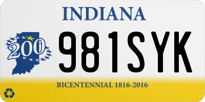 IN license plate 981SYK