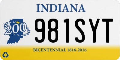 IN license plate 981SYT