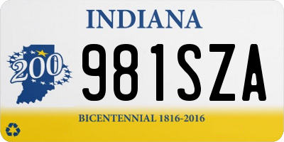 IN license plate 981SZA