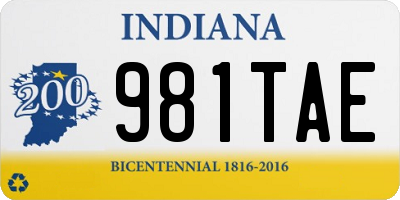 IN license plate 981TAE