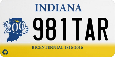 IN license plate 981TAR