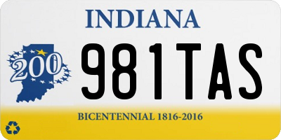 IN license plate 981TAS