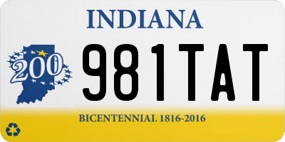 IN license plate 981TAT