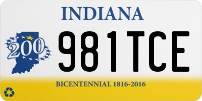 IN license plate 981TCE