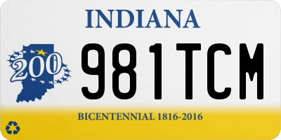 IN license plate 981TCM